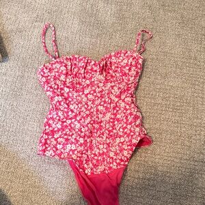 NWT Zara Pink Floral Bodysuit